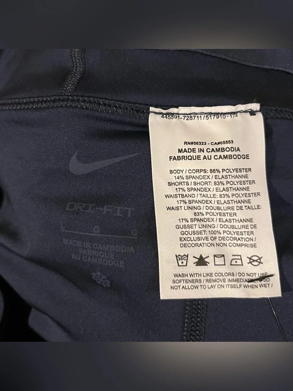 Nike Golf Standard Fit Navy Athletic Skirt with Built-in Shorts